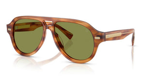 Brunello Cucinelli Bc 4017s Men Havana Pilot Sunglasses