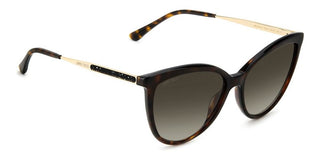 Jimmy Choo BELINDA/S women Havana Butterfly Sunglasses