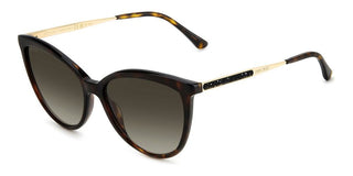Jimmy Choo BELINDA/S women Havana Butterfly Sunglasses