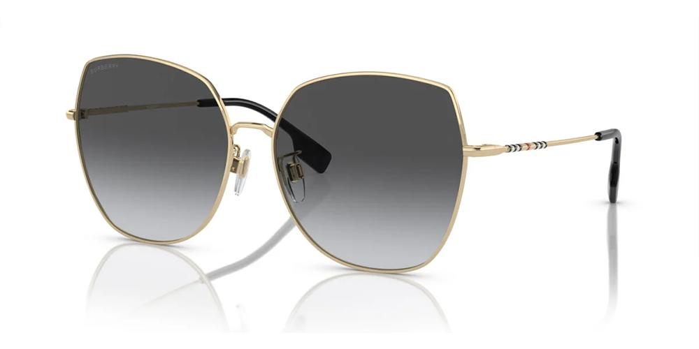 BURBERRY サングラス 0BE3136D 101787 60 GOLD Burberry BE 3136D women Gold Oversize Sunglasses – Otticanet USA