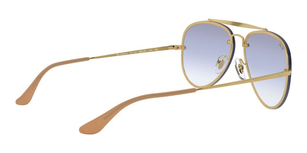 Ray Ban BLAZE LARGE AVIATOR RB 3584N unisex Gold Pilot Sunglasses Otticanet US
