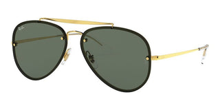 Ray-Ban BLAZE LARGE AVIATOR RB 3584N unisex Gold Pilot Sunglasses