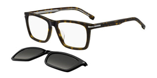 Boss BOSS 1726/G/CS WITH CLIP ON men Havana Squared Sunglasses