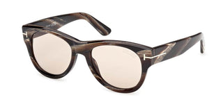 Tom Ford BURTON-02 FT1305 men Brown Round Sunglasses
