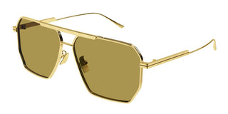 Bottega Veneta BV1012S men Gold Pilot Sunglasses