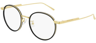 Bottega Veneta Bv1017o Unisex Black Round Eyeglasses