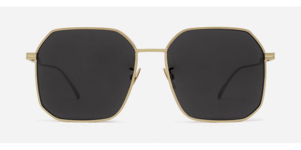 サングラス BOTTEGA VENETA Woman Sunglasses Gold BV1108SA 001 Bottega Veneta BV1108SA women Gold Geometric Sunglasses