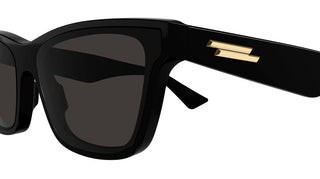 Bottega Veneta Bv1119s Unisex Black Squared Sunglasses