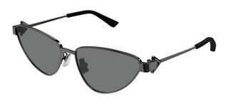 Bottega Veneta BV1186S women Ruthenium Cat Eye Sunglasses