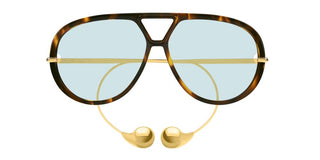 Bottega Veneta Bv1273s Women Havana Pilot Sunglasses