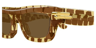 Bottega Veneta BV1321S unisex Brown Squared Sunglasses