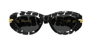 Bottega Veneta BV1322S women Black Round Sunglasses