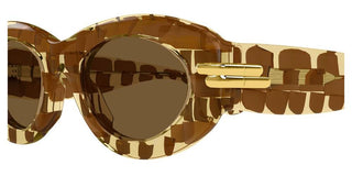 Bottega Veneta BV1322S women Brown Round Sunglasses