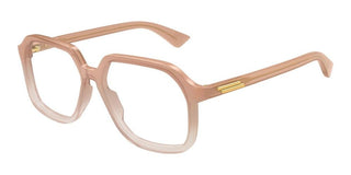 Bottega Veneta BV1329O unisex Pink Geometric Eyeglasses