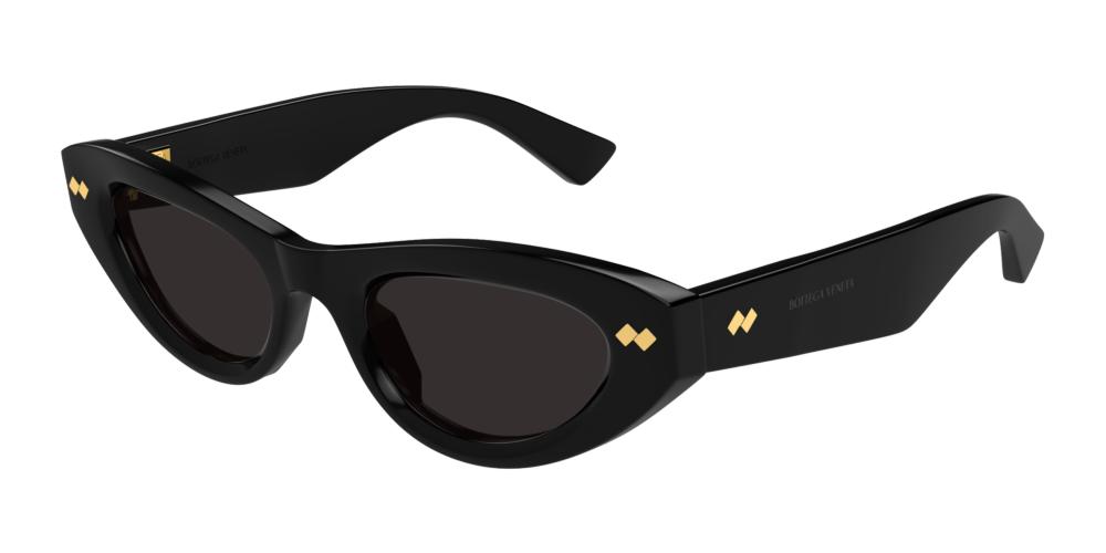 Bottega Veneta Bv1350s Women Black Cat Eye Sunglasses