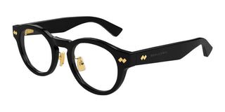 Bottega Veneta BV1356OA unisex Black Round Eyeglasses