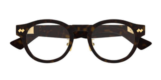 Bottega Veneta BV1356OA unisex Havana Round Eyeglasses