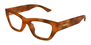 Bottega Veneta BV1360O women Havana Squared Eyeglasses