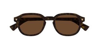 Bottega Veneta BV1364S men Havana Round Sunglasses