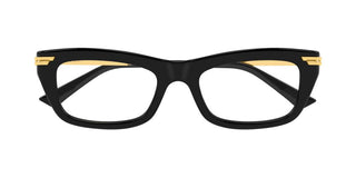 Bottega Veneta BV1371O women Black Rectangle Eyeglasses