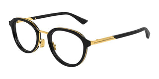 Bottega Veneta BV1377OA unisex Black Round Eyeglasses