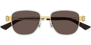 Bottega Veneta BV1380S unisex Silver Squared Sunglasses