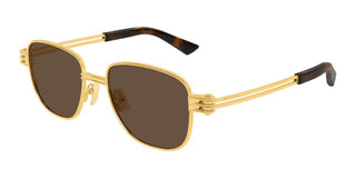 Bottega Veneta Bv1380s Unisex Gold Squared Sunglasses