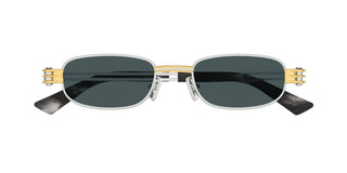 Bottega Veneta Bv1381s Unisex Silver Squared Sunglasses