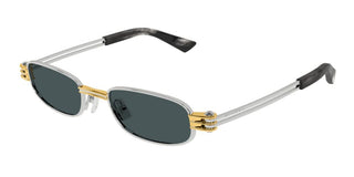 Bottega Veneta Bv1381s Unisex Silver Squared Sunglasses
