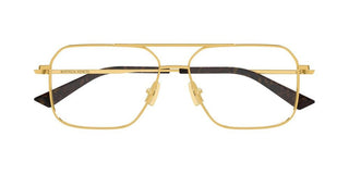 Bottega Veneta BV1384O men Gold Geometric Eyeglasses