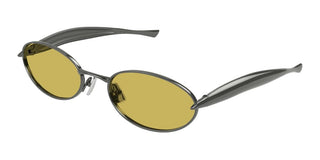 Bottega Veneta BV1386S unisex Ruthenium Oval Sunglasses