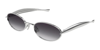 Bottega Veneta BV1386S unisex Silver Oval Sunglasses