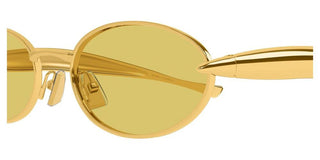 Bottega Veneta BV1386S unisex Gold Oval Sunglasses
