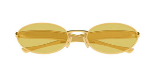 Bottega Veneta BV1386S unisex Gold Oval Sunglasses