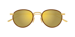 Bottega Veneta BV1389S men Gold Round Sunglasses