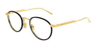 Bottega Veneta BV1389S men Gold Round Sunglasses