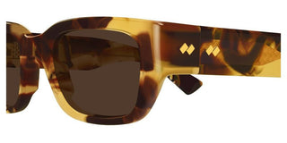Bottega Veneta BV1400S unisex Havana Squared Sunglasses
