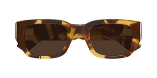 Bottega Veneta BV1400S unisex Havana Squared Sunglasses