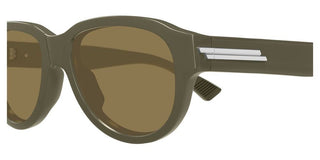 Bottega Veneta BV1410S men Green Round Sunglasses