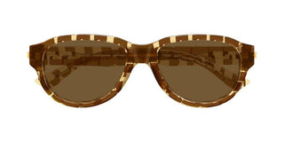 Bottega Veneta BV1410S men Brown Round Sunglasses