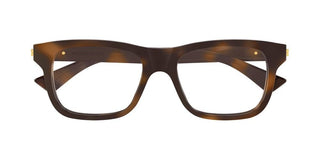 Bottega Veneta BV1412O men Havana Squared Eyeglasses
