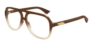 Bottega Veneta BV1417O unisex Brown Pilot Eyeglasses