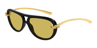 Bottega Veneta BV1418S women Black Pilot Sunglasses