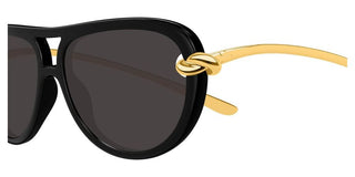 Bottega Veneta BV1418S women Black Pilot Sunglasses