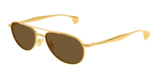 Bottega Veneta BV1419S unisex Gold Geometric Sunglasses