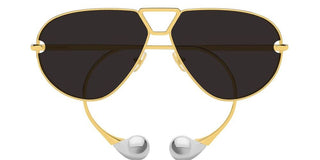 Bottega Veneta BV1437S women Gold Pilot Sunglasses