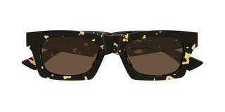 Bottega Veneta BV1457S unisex Havana Squared Sunglasses