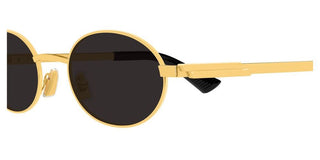 Bottega Veneta BV1470S unisex Gold Round Sunglasses
