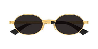 Bottega Veneta BV1470S unisex Gold Round Sunglasses