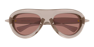 Bottega Veneta BV1483S unisex Brown Pilot Sunglasses